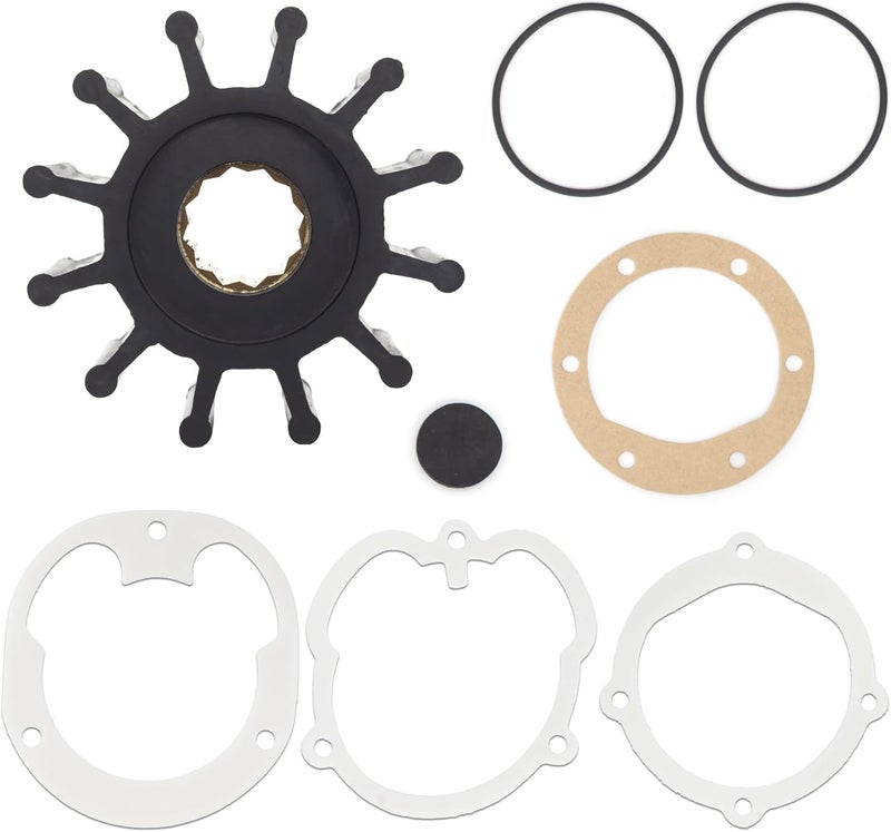 QUICKMARINER QuickMarine 21213660 Sea Water Pump Impeller Kit Replace Vol-vo Penta 3.0 4.3 5.0 5.7 L V6 & V8 Stern Drive Inboard Engines Replace 21951348 Sierra 18-3277 18-3081 - Image 5